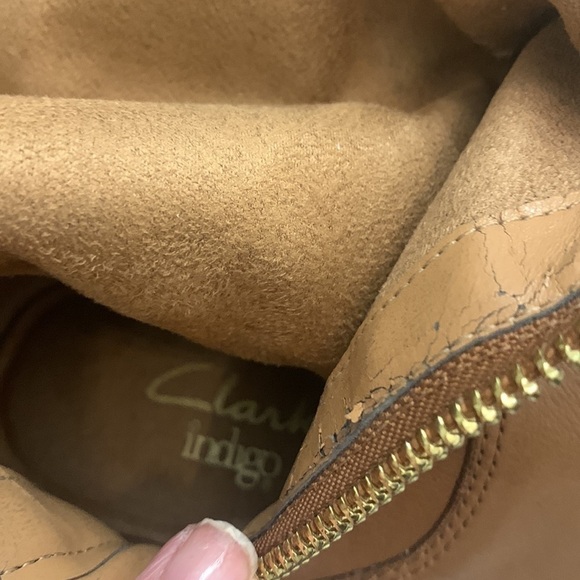 Clark’s full grain leather cognac tall boots 6.5 nice used condition - Picture 11 of 11